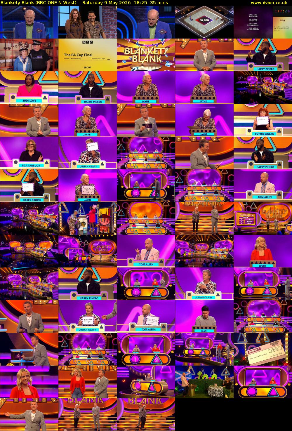 Blankety Blank (BBC ONE N West) Saturday 9 May 2026 18:25 - 19:00