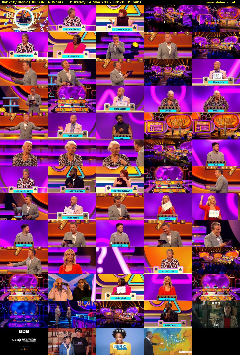 Blankety Blank (BBC ONE N West) Thursday 14 May 2026 00:20 - 00:55