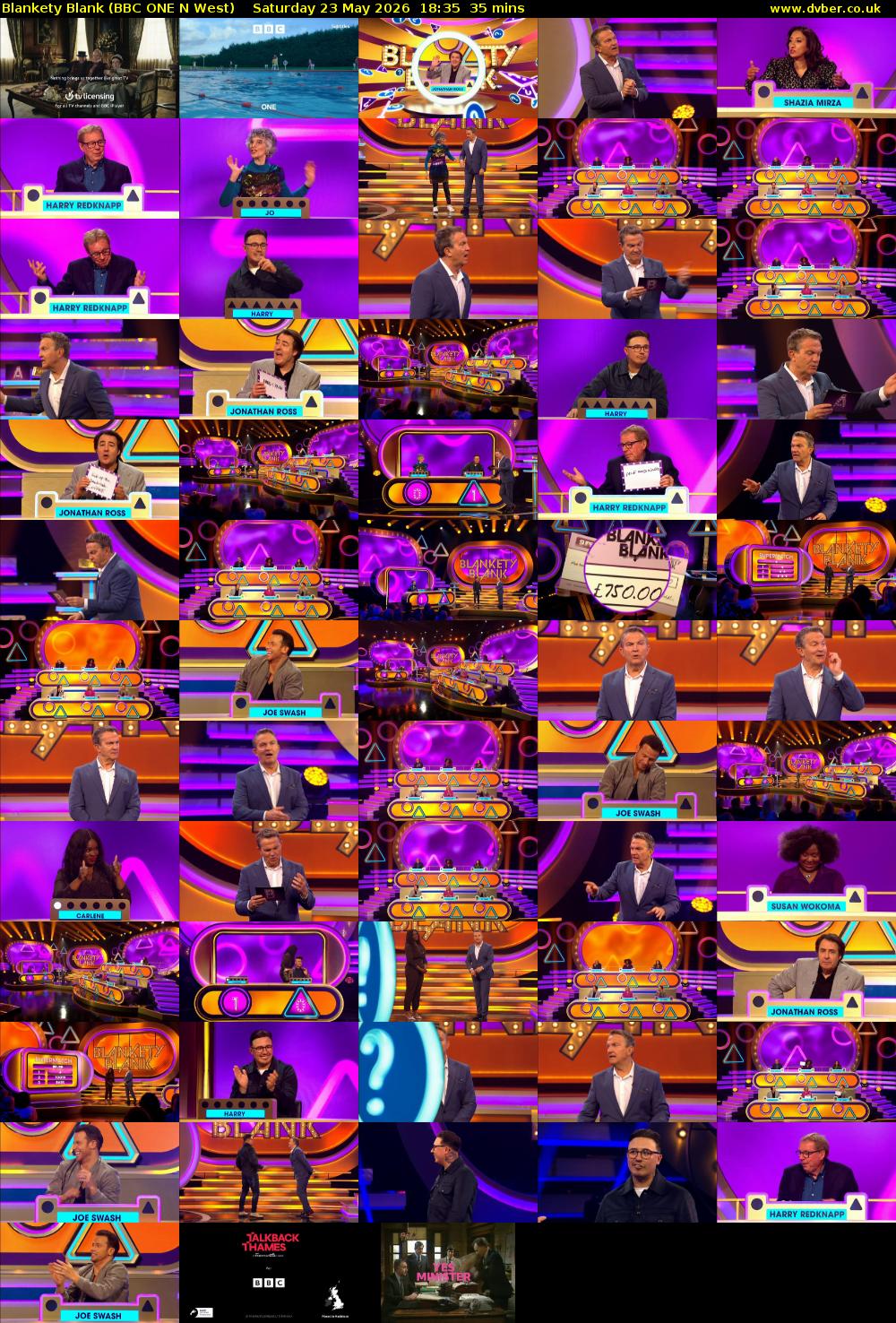 Blankety Blank (BBC ONE N West) Saturday 23 May 2026 18:35 - 19:10