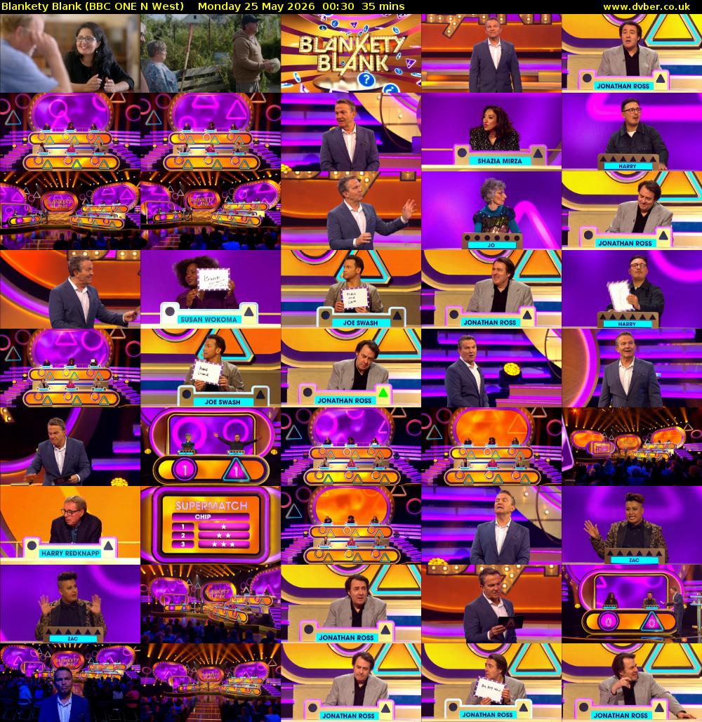 Blankety Blank (BBC ONE N West) Monday 25 May 2026 00:30 - 01:05