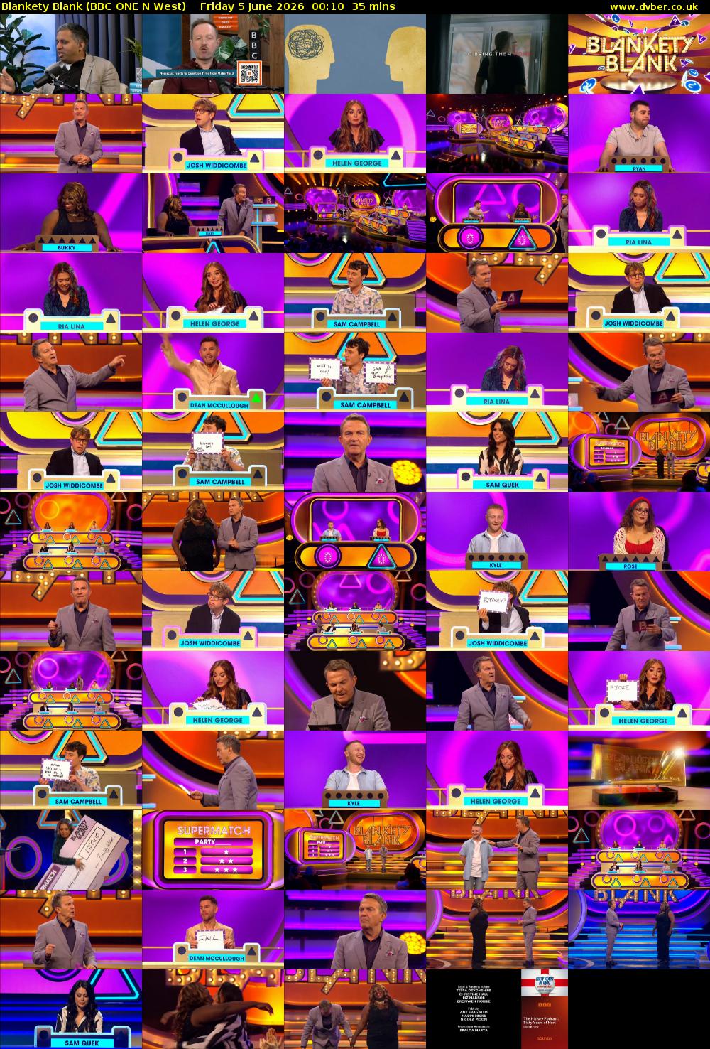 Blankety Blank (BBC ONE N West) Friday 5 June 2026 00:10 - 00:45