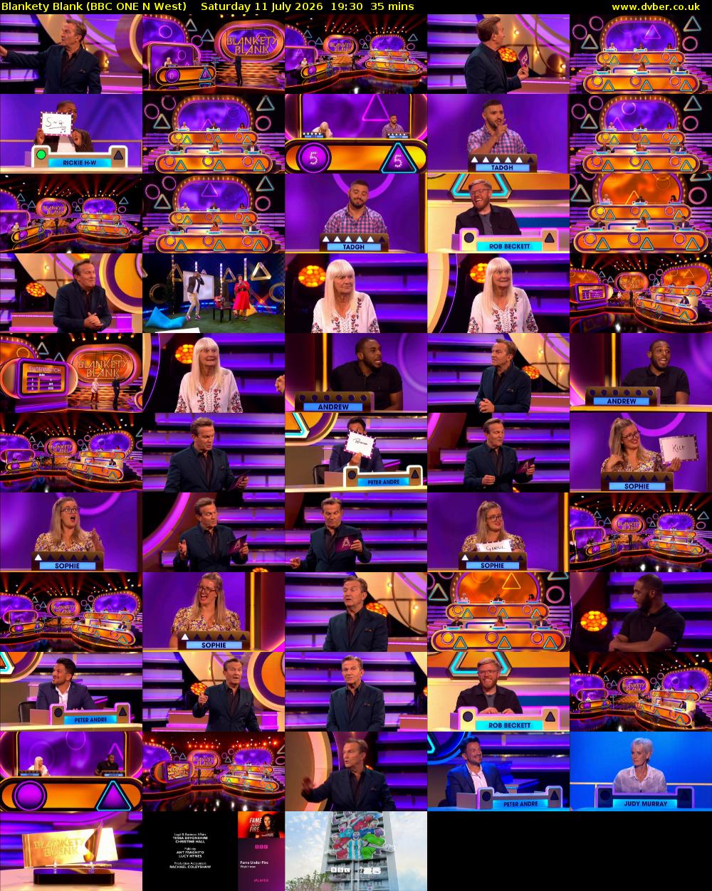 Blankety Blank (BBC ONE N West) Saturday 11 July 2026 19:30 - 20:05