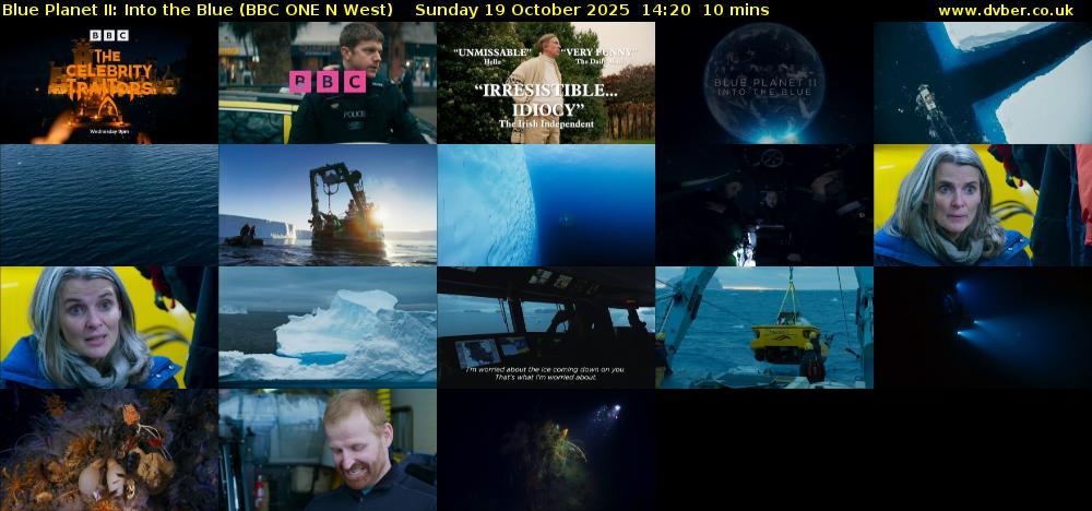Blue Planet II: Into the Blue (BBC ONE N West) Sunday 19 October 2025 14:20 - 14:30