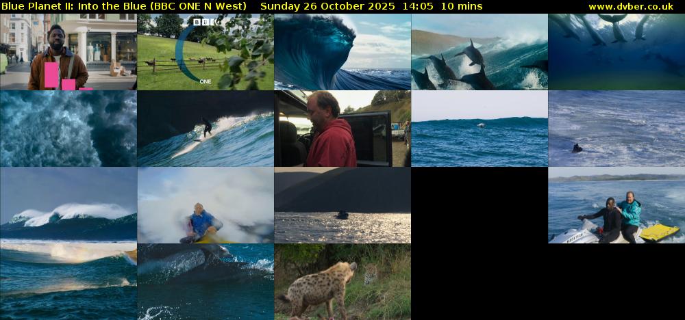 Blue Planet II: Into the Blue (BBC ONE N West) Sunday 26 October 2025 14:05 - 14:15