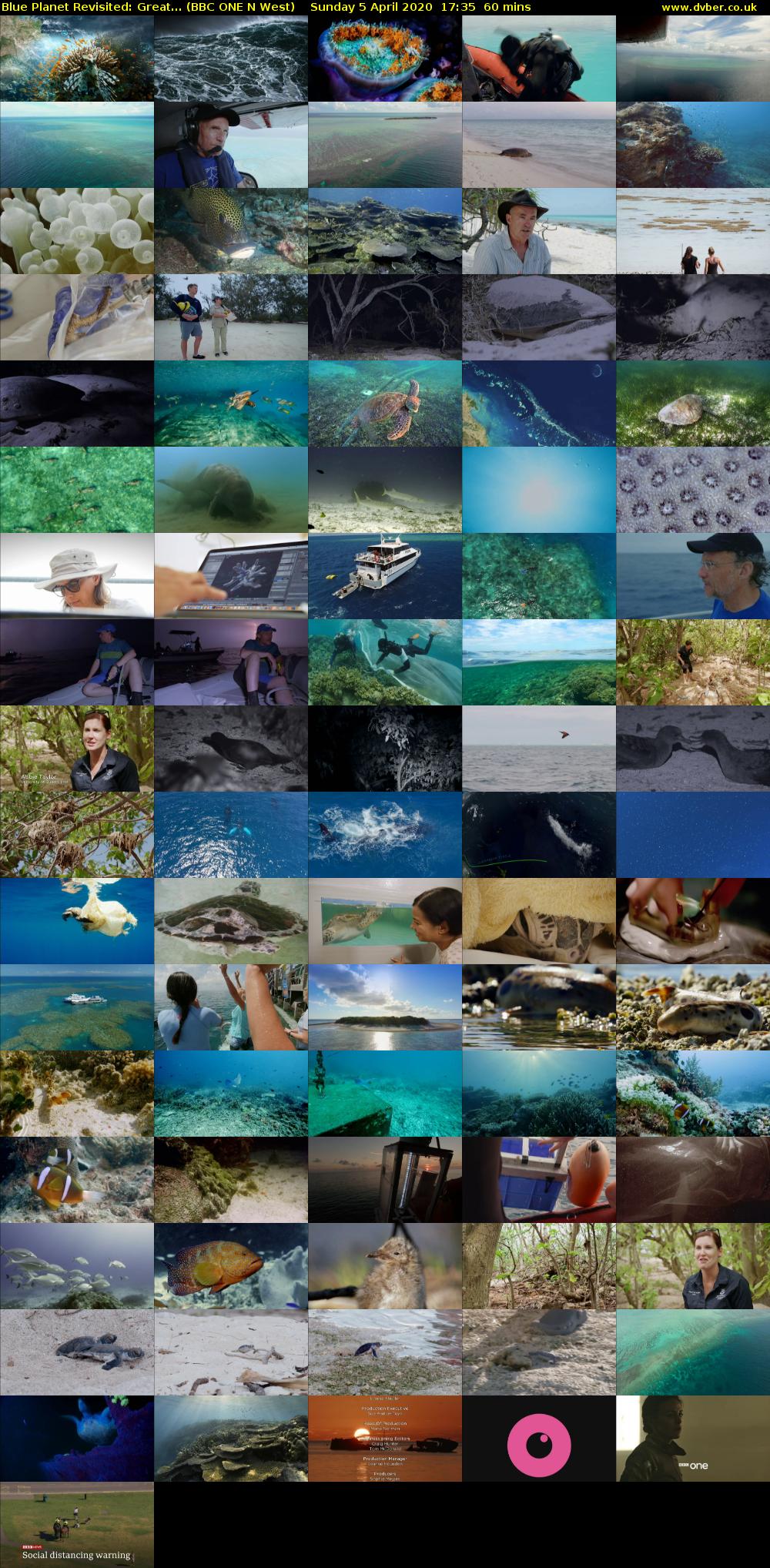 Blue Planet Revisited: Great... (BBC ONE N West) Sunday 5 April 2020 17:35 - 18:35