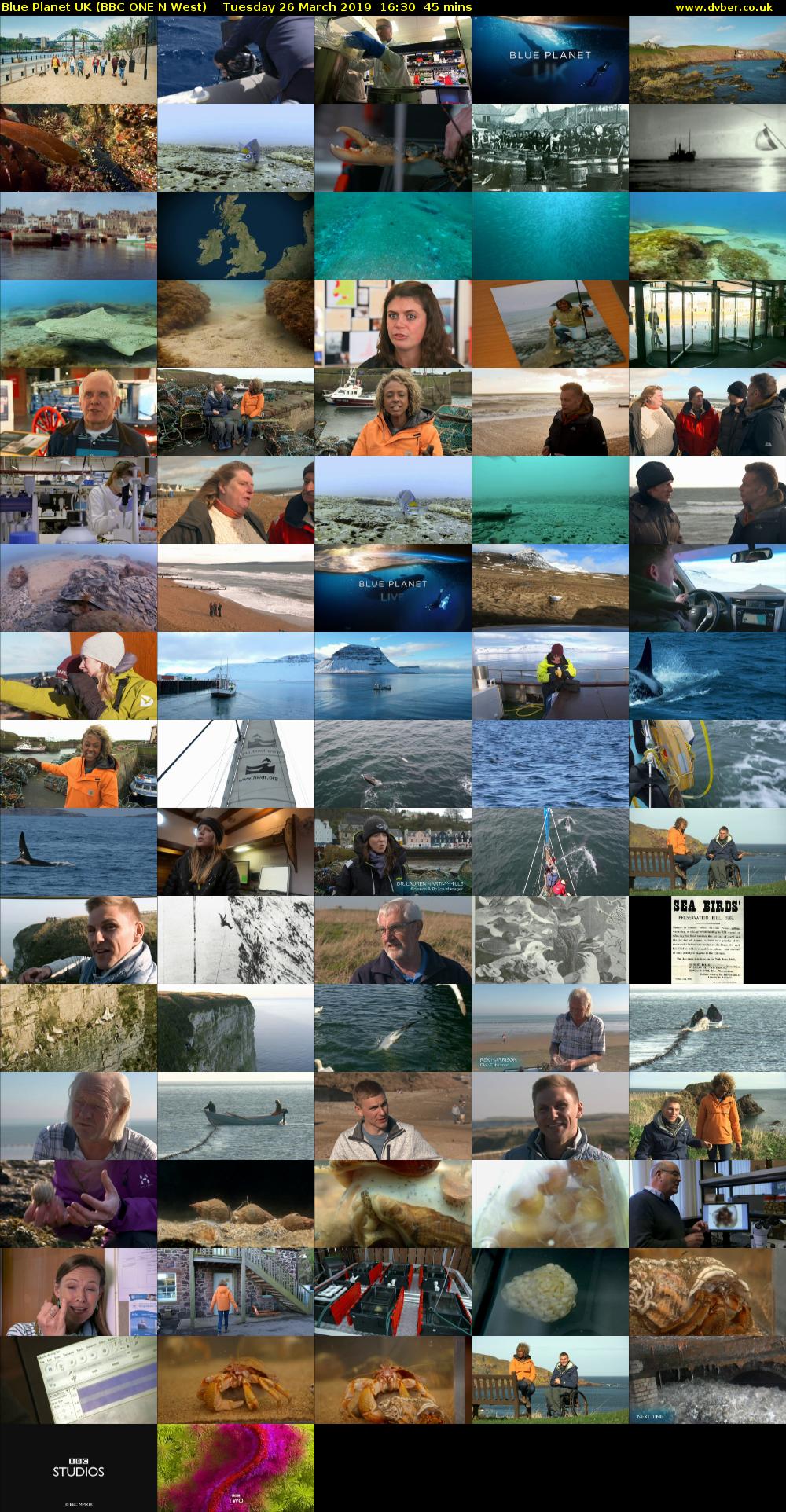 Blue Planet UK (BBC ONE N West) Tuesday 26 March 2019 16:30 - 17:15