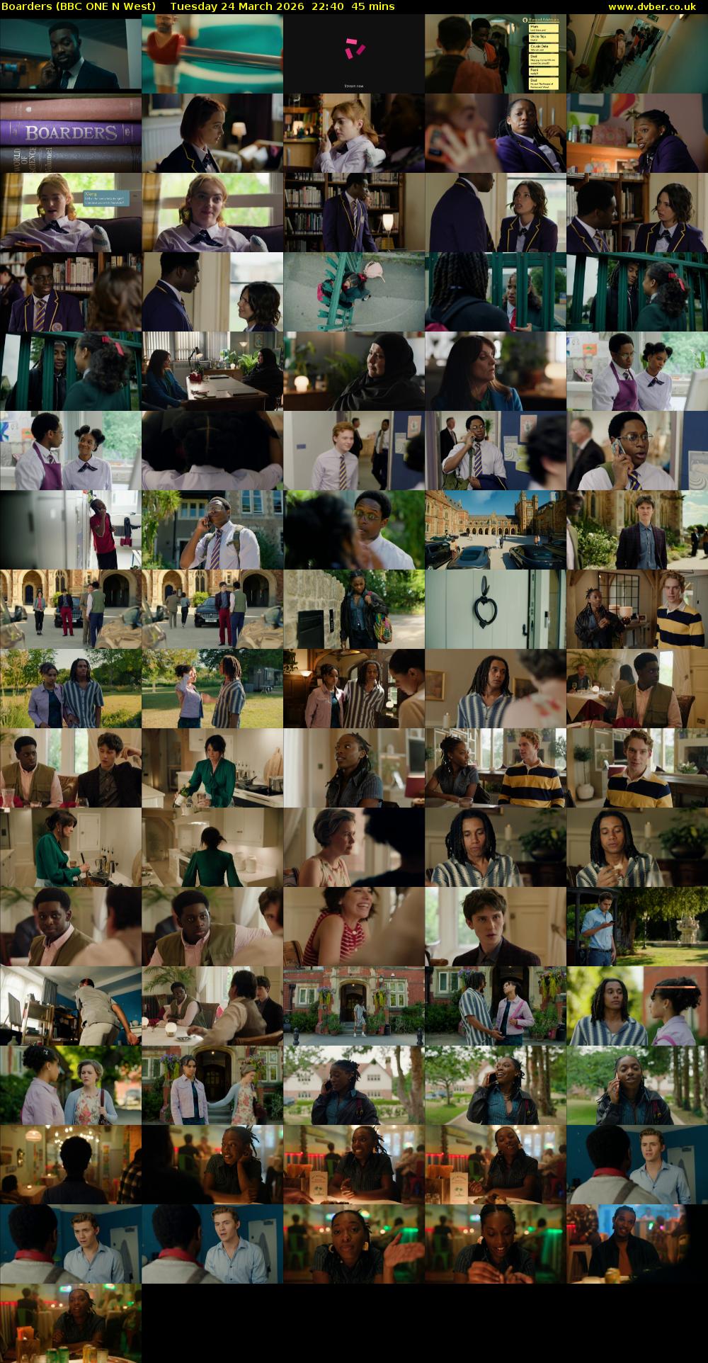 Boarders (BBC ONE N West) Tuesday 24 March 2026 22:40 - 23:25