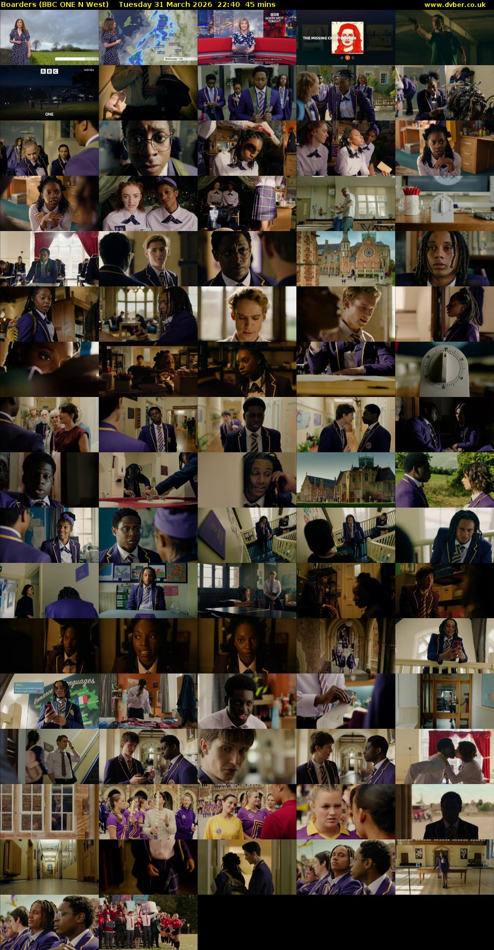 Boarders (BBC ONE N West) Tuesday 31 March 2026 22:40 - 23:25