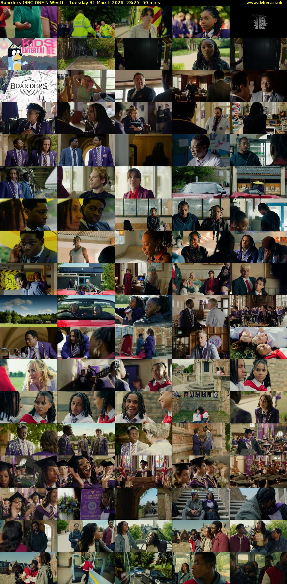 Boarders (BBC ONE N West) Tuesday 31 March 2026 23:25 - 00:15
