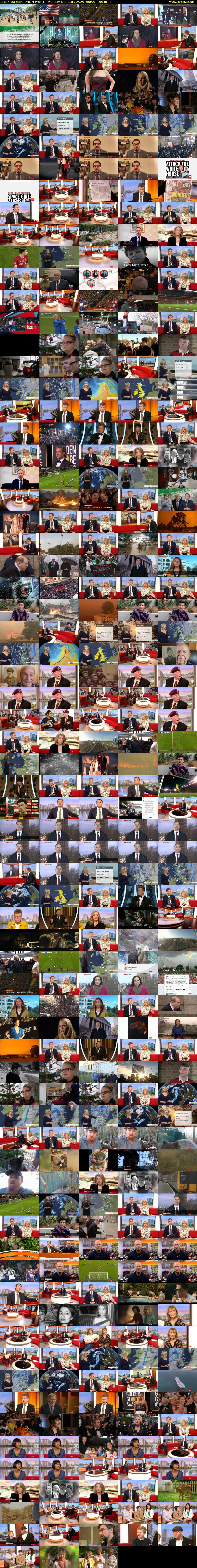 Breakfast (BBC ONE N West) Monday 6 January 2020 06:00 - 09:15