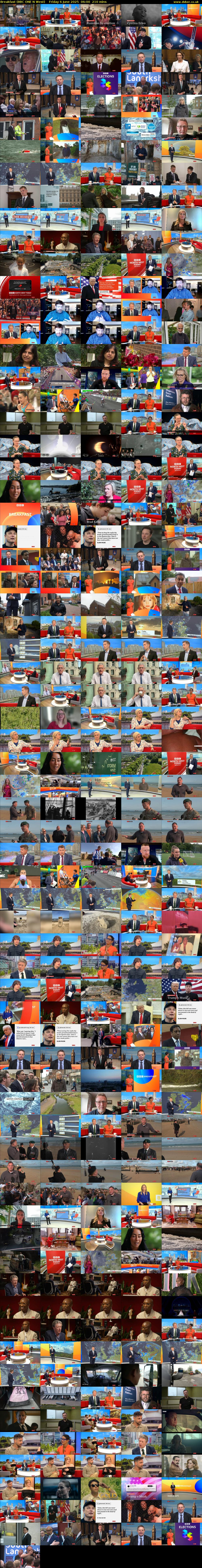 Breakfast (BBC ONE N West) Friday 6 June 2025 06:00 - 09:30