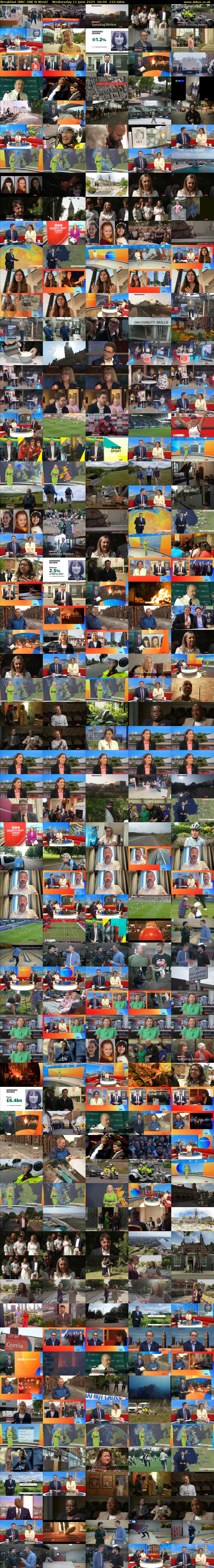 Breakfast (BBC ONE N West) Wednesday 11 June 2025 06:00 - 09:30