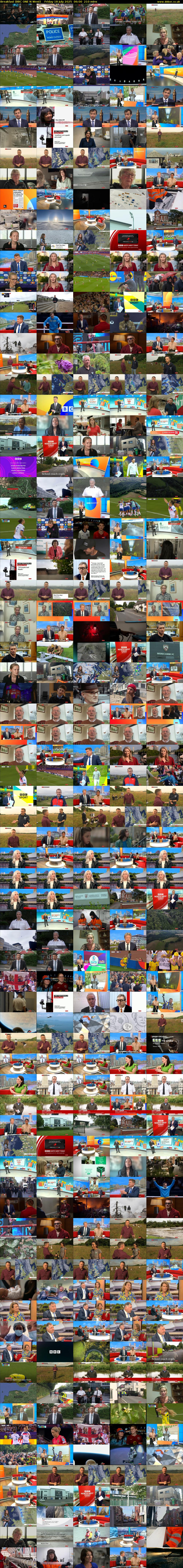 Breakfast (BBC ONE N West) Friday 18 July 2025 06:00 - 09:30