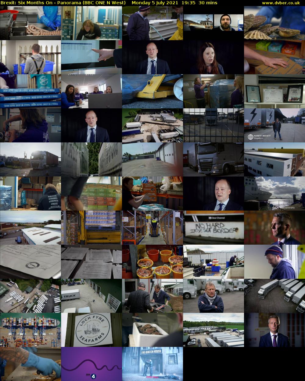 Brexit: Six Months On - Panorama (BBC ONE N West) Monday 5 July 2021 19:35 - 20:05
