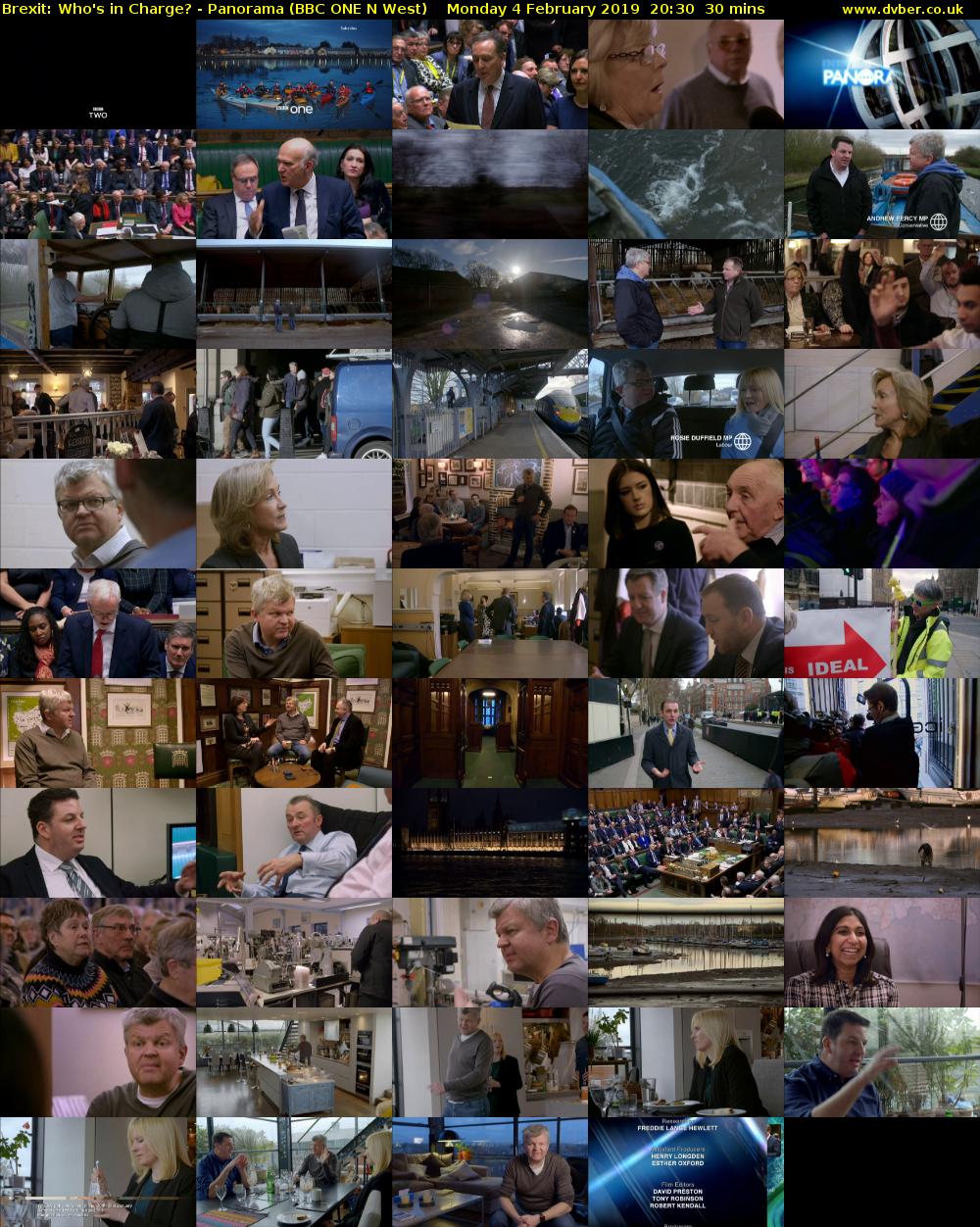 Brexit: Who's in Charge? - Panorama (BBC ONE N West) Monday 4 February 2019 20:30 - 21:00