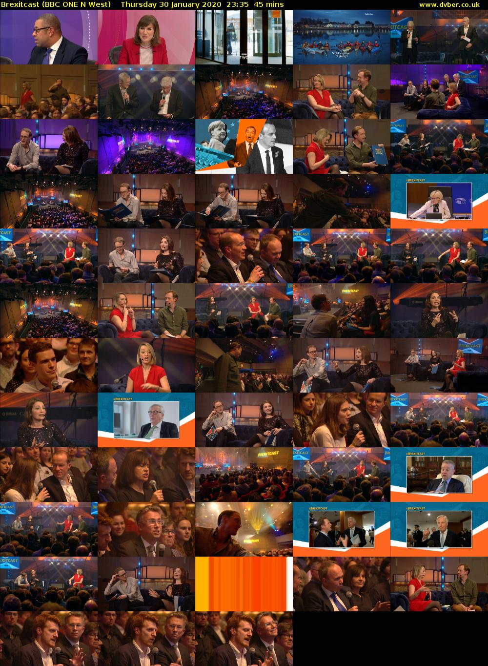 Brexitcast (BBC ONE N West) Thursday 30 January 2020 23:35 - 00:20