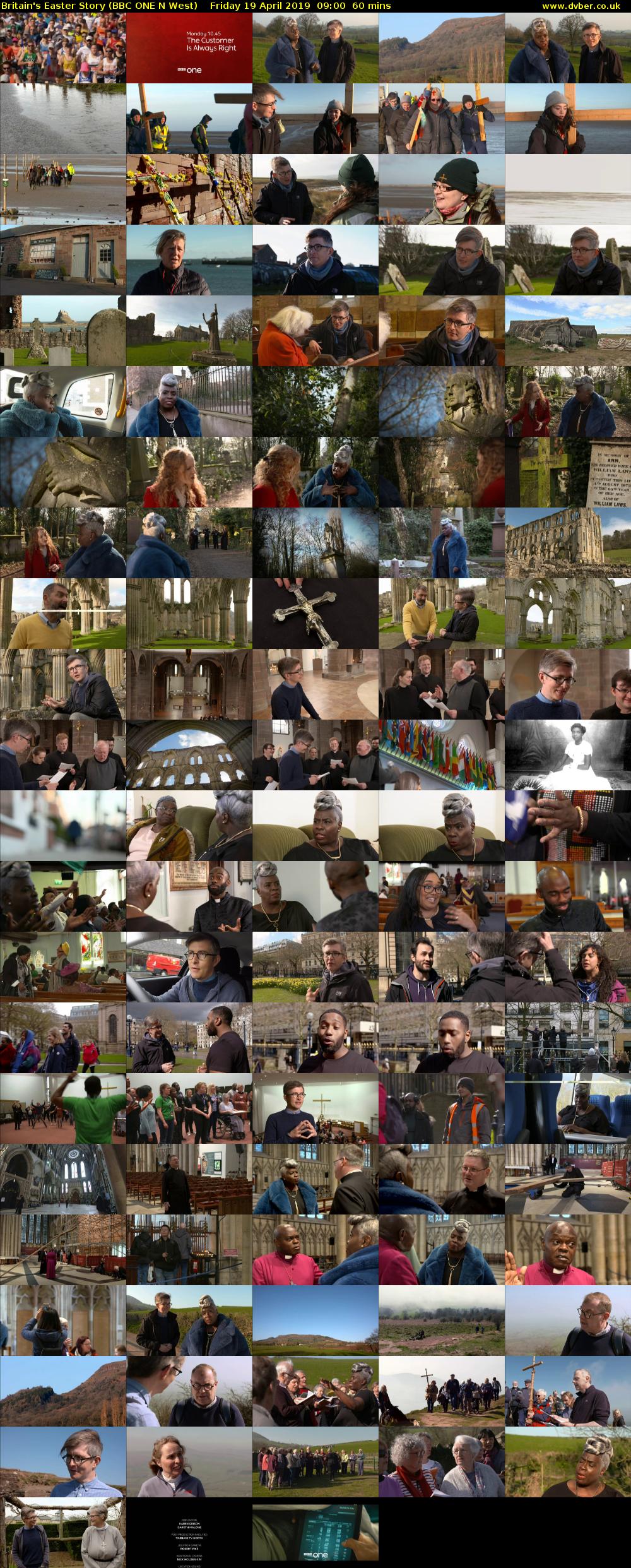 Britain's Easter Story (BBC ONE N West) Friday 19 April 2019 09:00 - 10:00