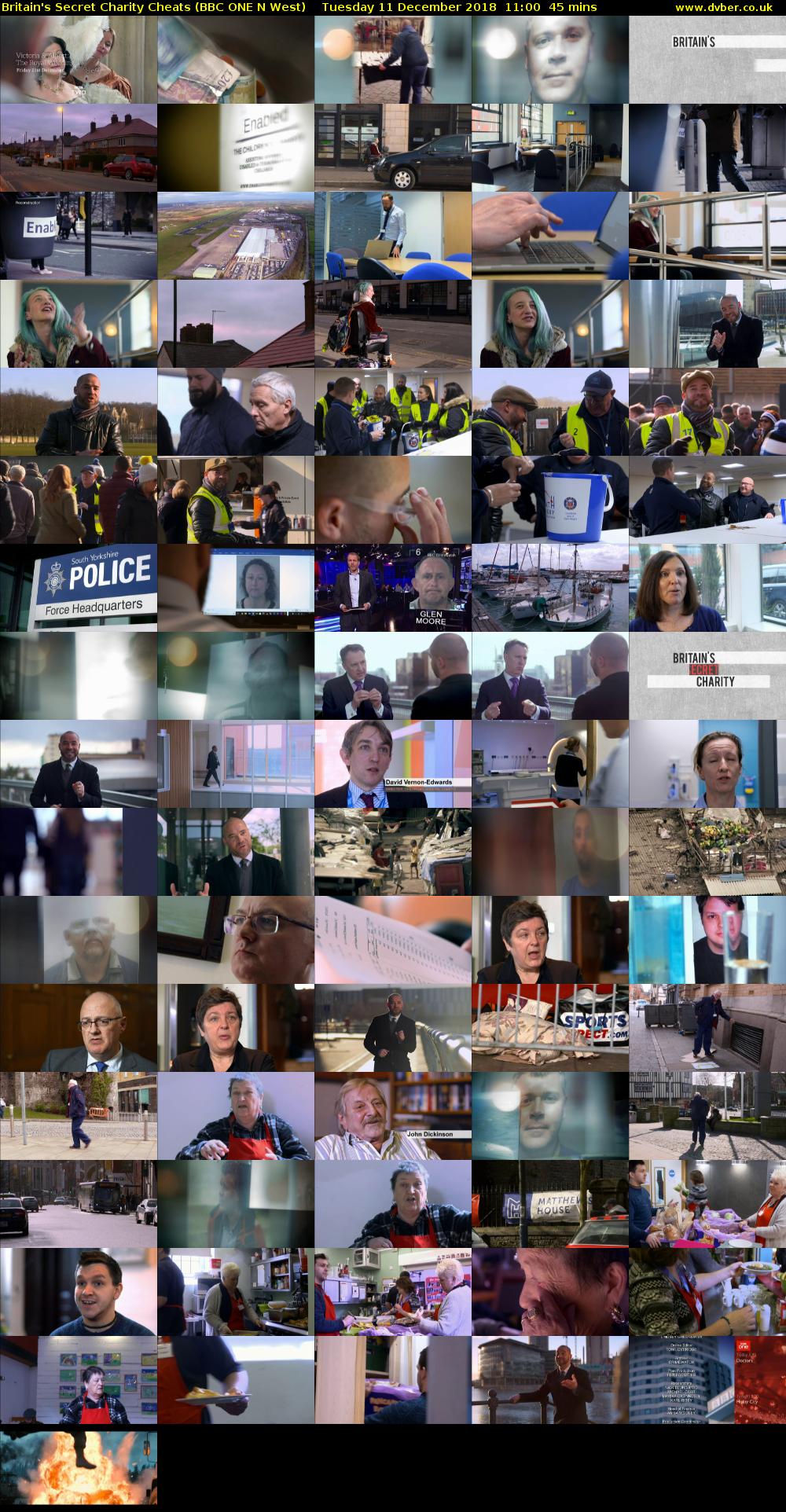 Britain's Secret Charity Cheats (BBC ONE N West) Tuesday 11 December 2018 11:00 - 11:45