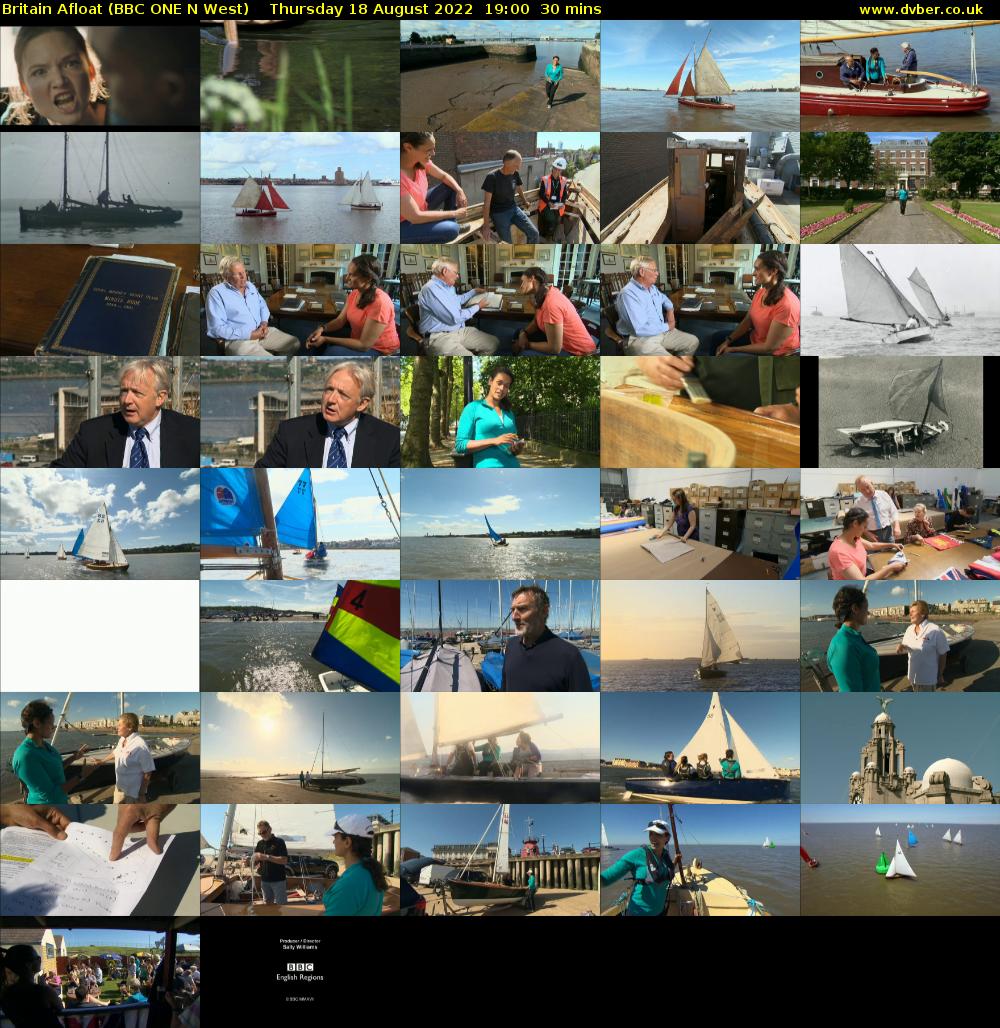 Britain Afloat (BBC ONE N West) Thursday 18 August 2022 19:00 - 19:30