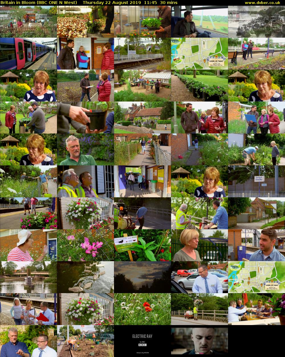 Britain in Bloom (BBC ONE N West) Thursday 22 August 2019 11:45 - 12:15