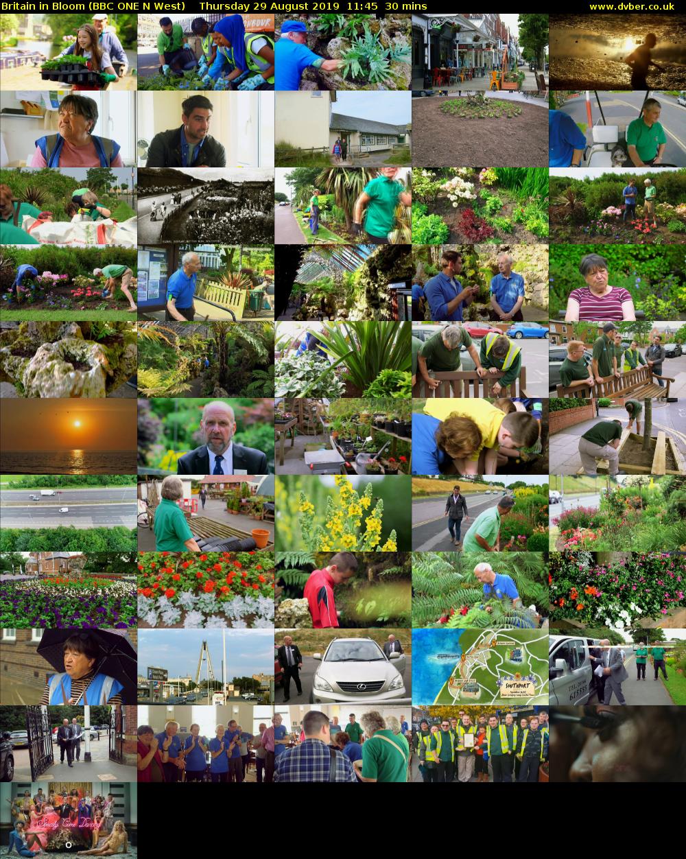 Britain in Bloom (BBC ONE N West) Thursday 29 August 2019 11:45 - 12:15