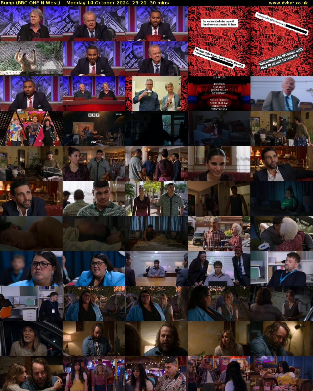 Bump (BBC ONE N West) Monday 14 October 2024 23:20 - 23:50