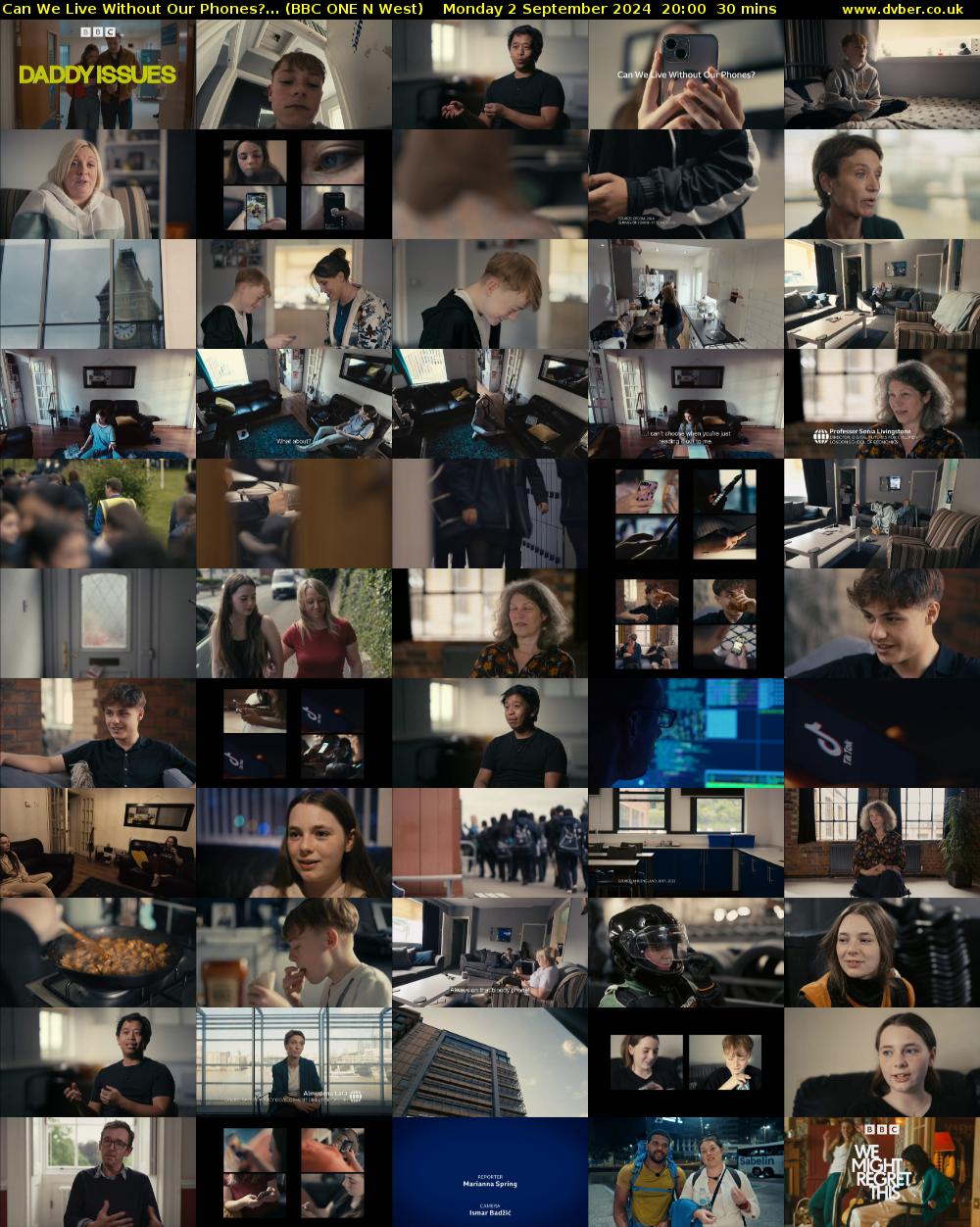Can We Live Without Our Phones?... (BBC ONE N West) Monday 2 September 2024 20:00 - 20:30