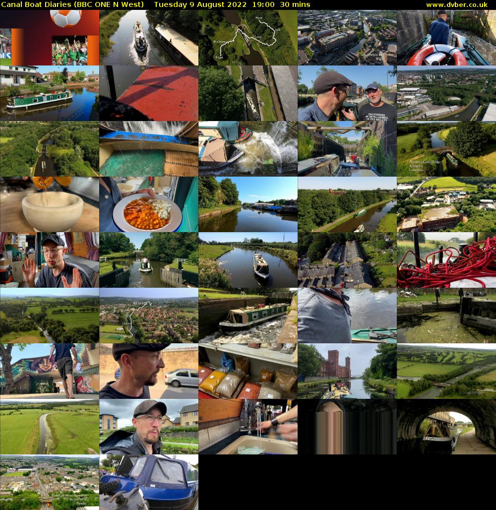 Canal Boat Diaries (BBC ONE N West) Tuesday 9 August 2022 19:00 - 19:30