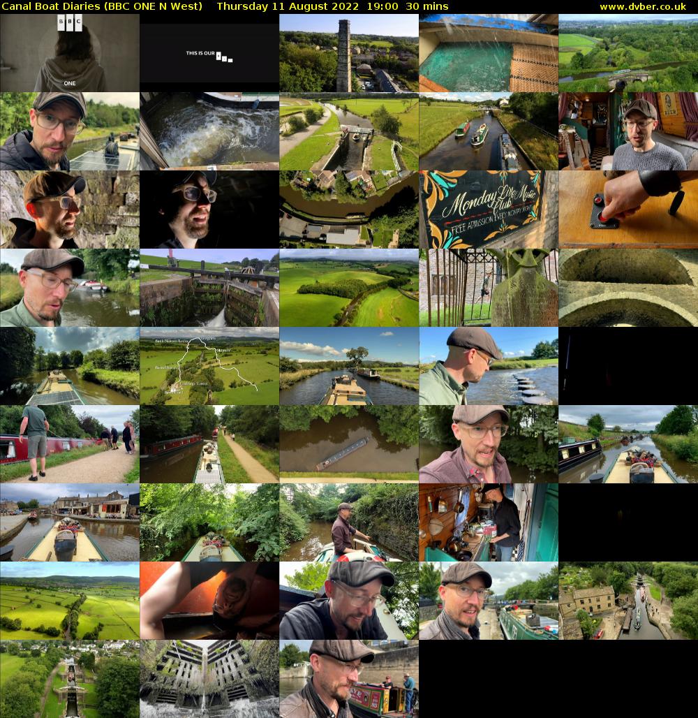 Canal Boat Diaries (BBC ONE N West) Thursday 11 August 2022 19:00 - 19:30