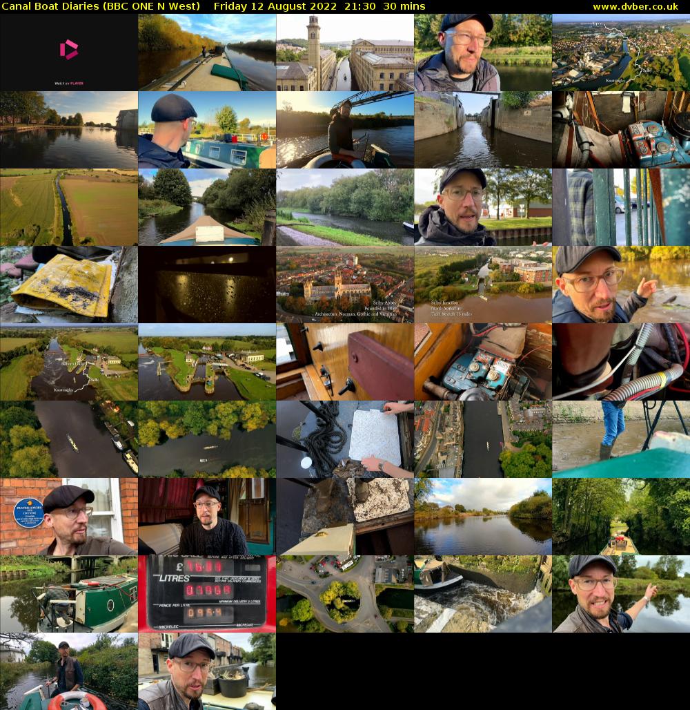 Canal Boat Diaries (BBC ONE N West) Friday 12 August 2022 21:30 - 22:00