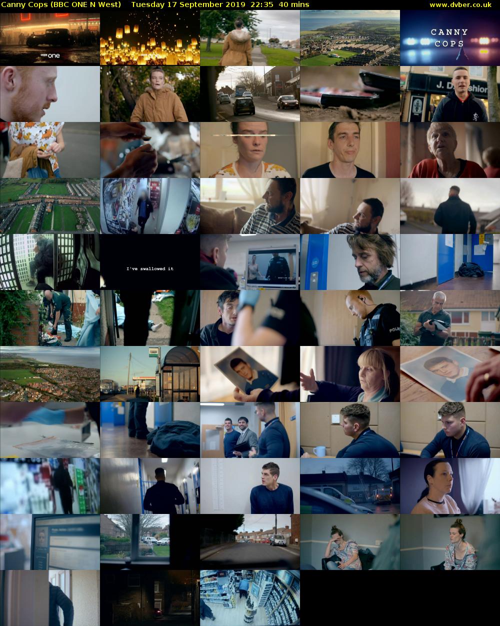 Canny Cops (BBC ONE N West) Tuesday 17 September 2019 22:35 - 23:15