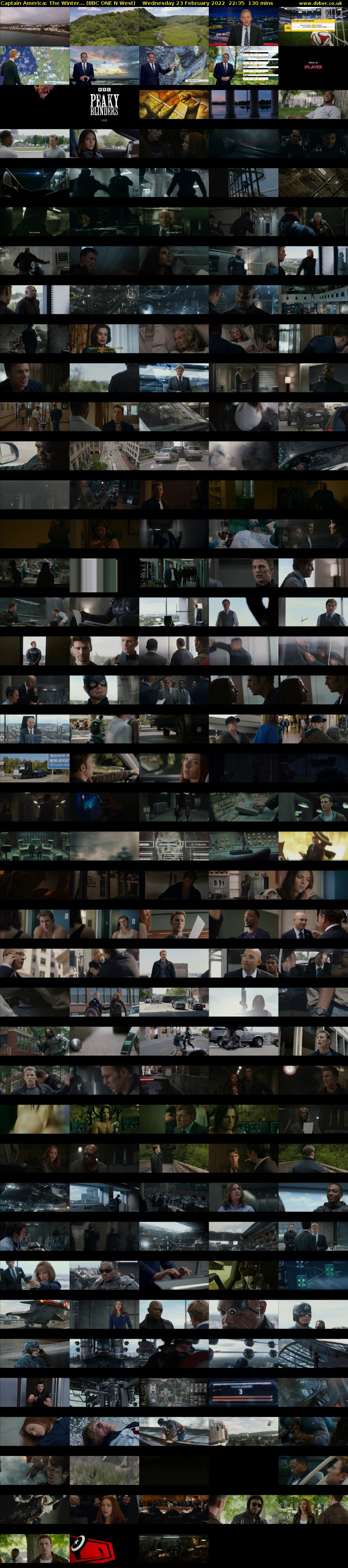 Captain America: The Winter... (BBC ONE N West) Wednesday 23 February 2022 22:35 - 00:45