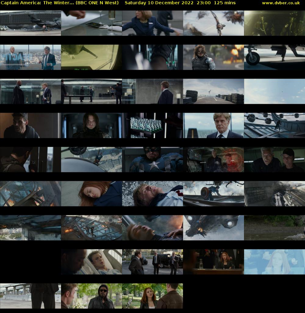 Captain America: The Winter... (BBC ONE N West) Saturday 10 December 2022 23:00 - 01:05