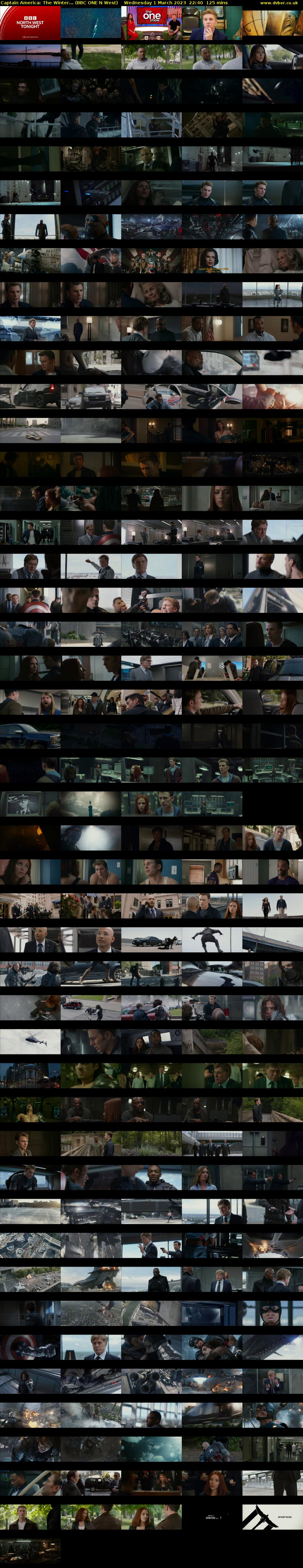 Captain America: The Winter... (BBC ONE N West) Wednesday 1 March 2023 22:40 - 00:45