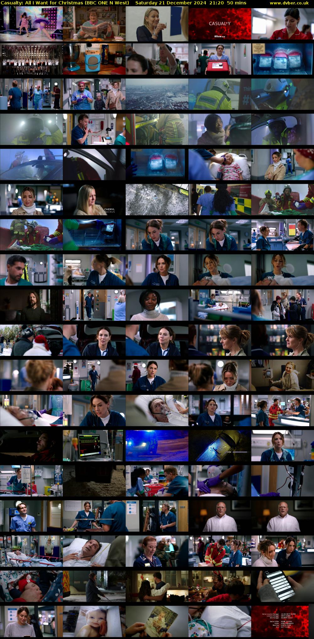 Casualty: All I Want for Christmas (BBC ONE N West) Saturday 21 December 2024 21:20 - 22:10