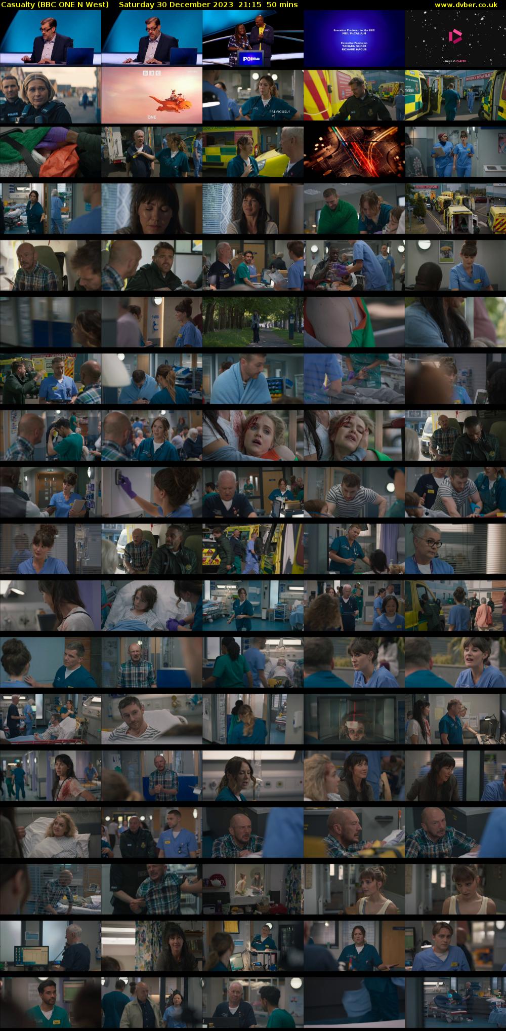 Casualty (BBC ONE N West) Saturday 30 December 2023 21:15 - 22:05