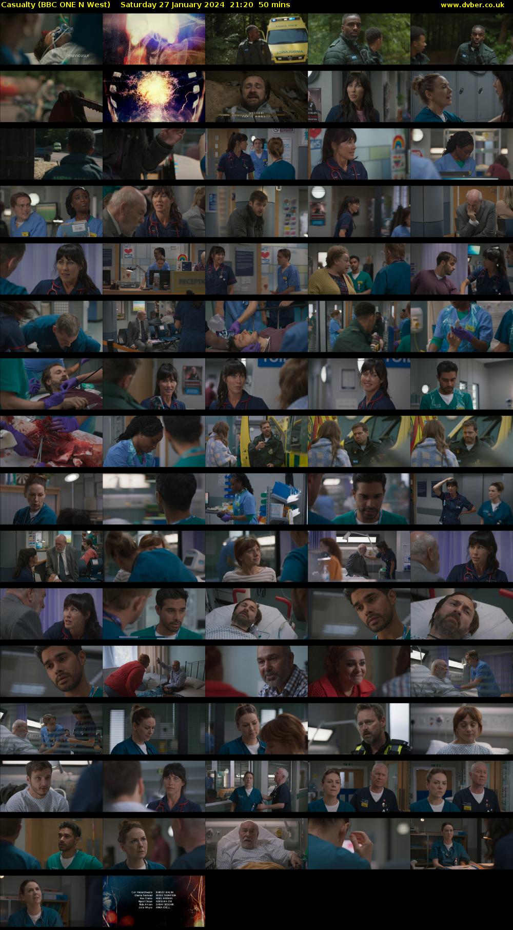 Casualty (BBC ONE N West) Saturday 27 January 2024 21:20 - 22:10