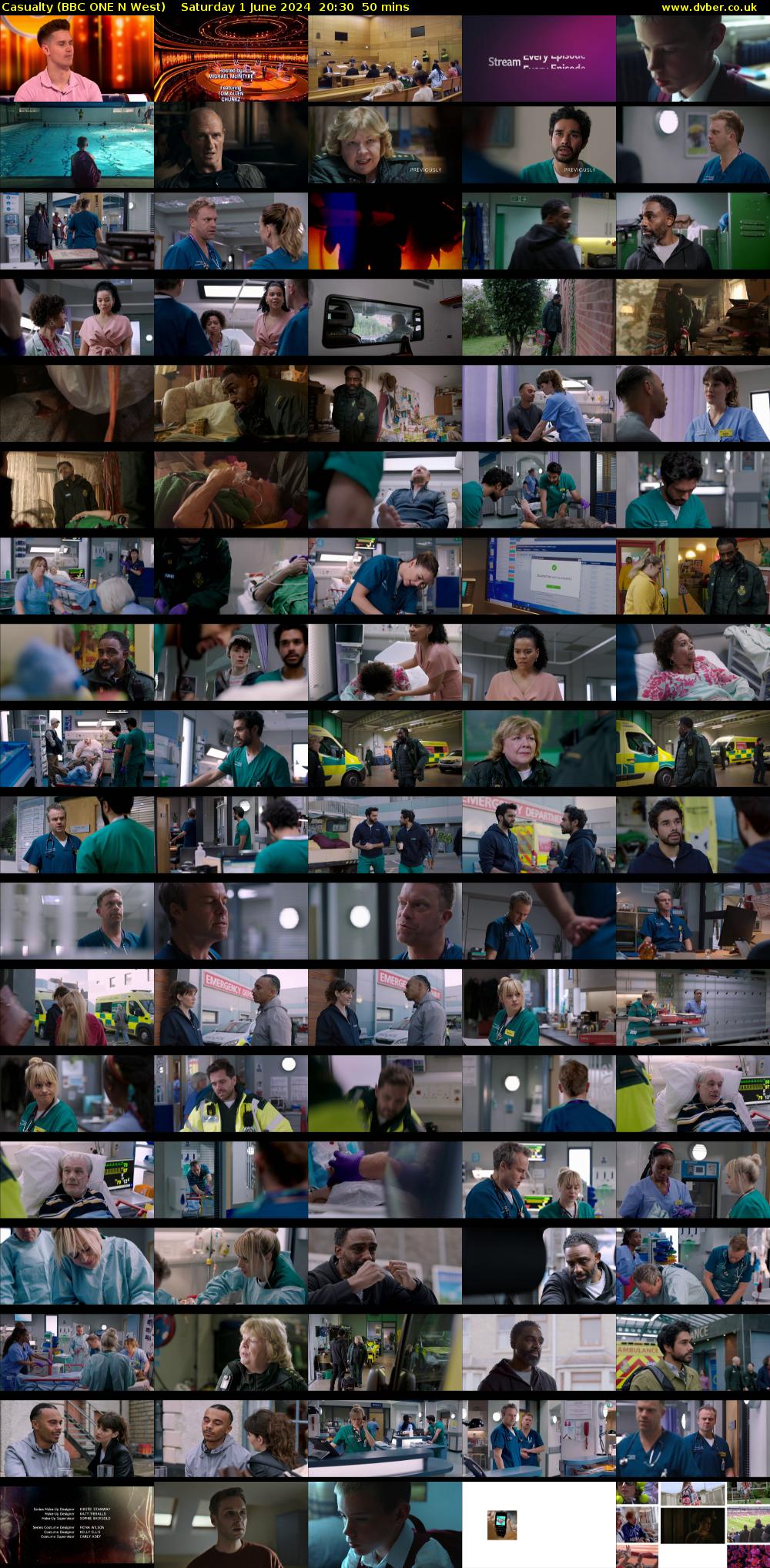 Casualty (BBC ONE N West) Saturday 1 June 2024 20:30 - 21:20
