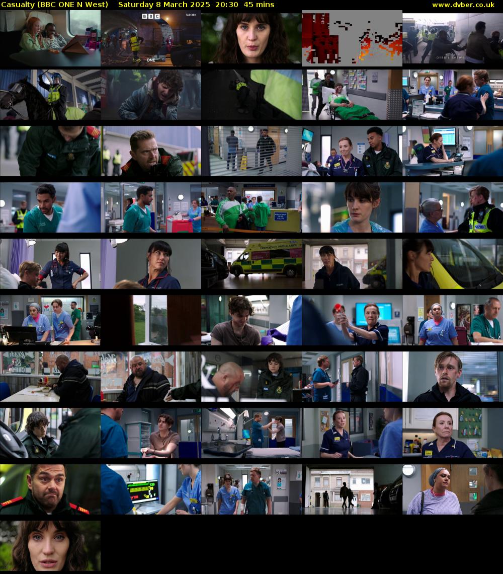 Casualty (BBC ONE N West) Saturday 8 March 2025 20:30 - 21:15