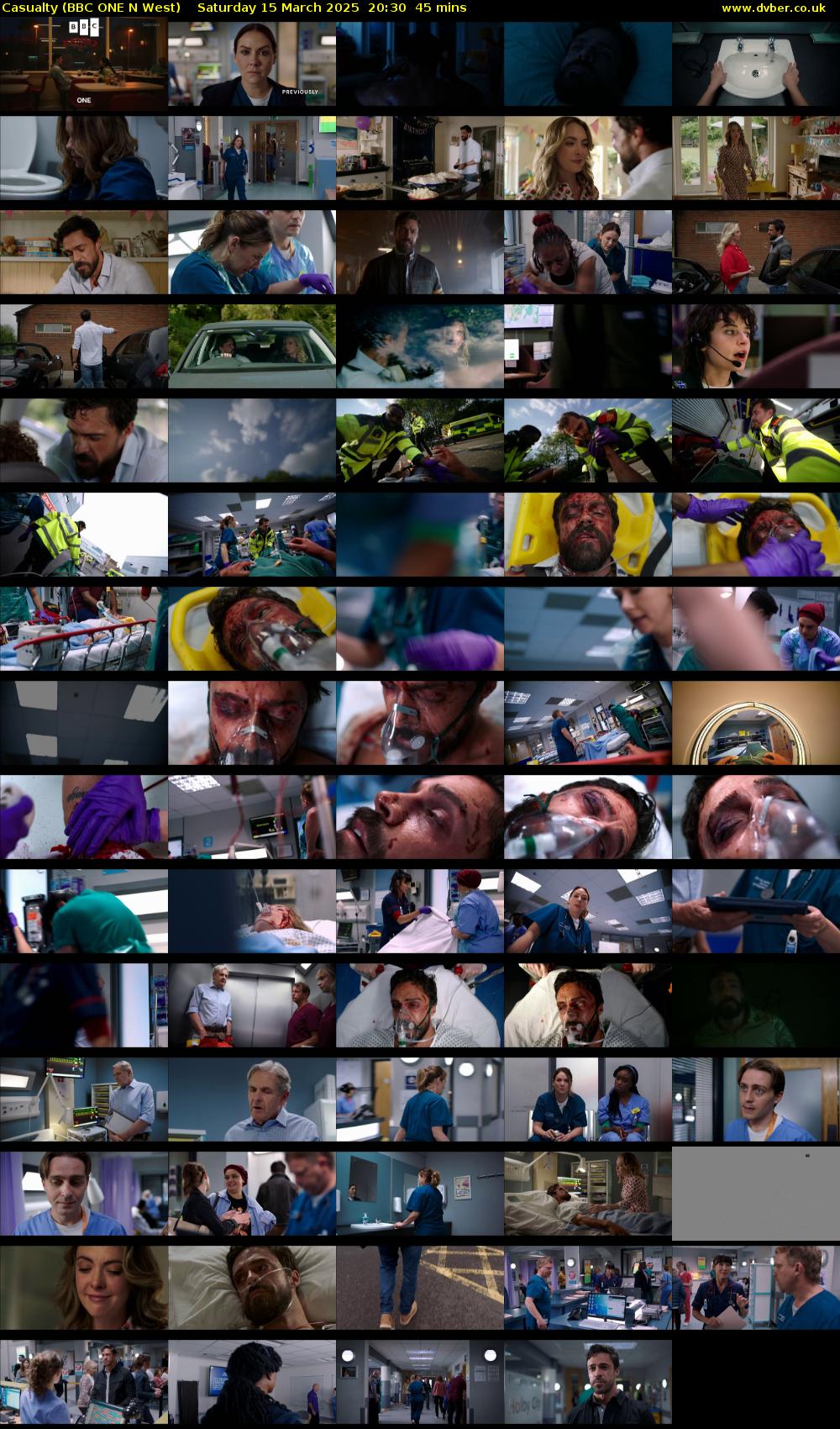 Casualty (BBC ONE N West) Saturday 15 March 2025 20:30 - 21:15