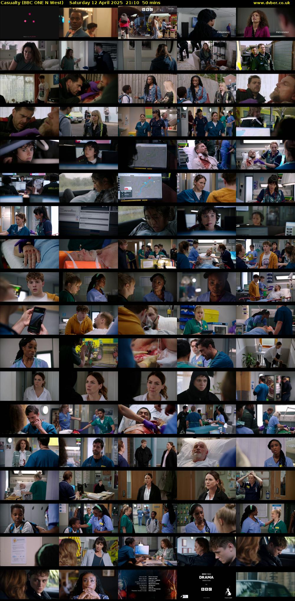 Casualty (BBC ONE N West) Saturday 12 April 2025 21:10 - 22:00