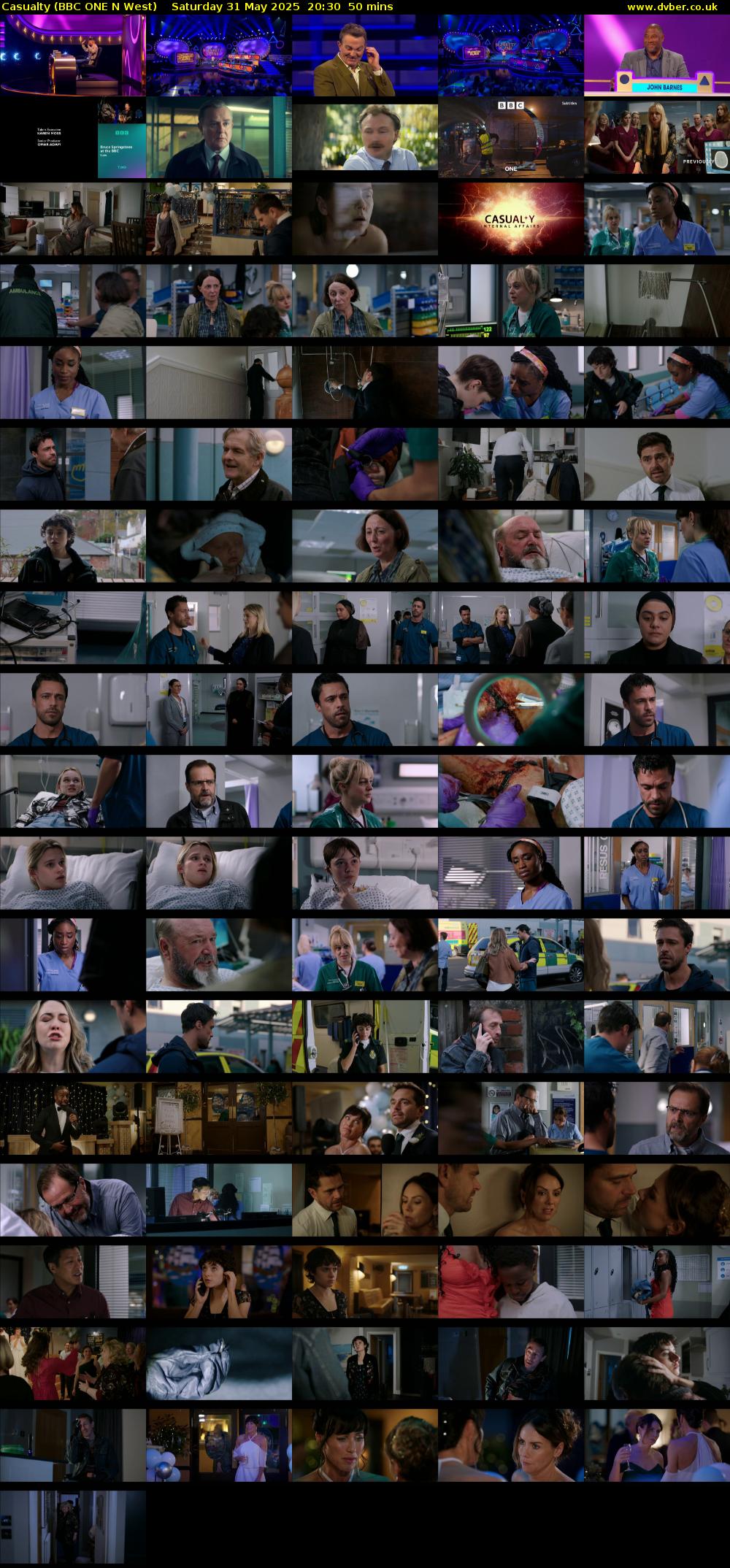 Casualty (BBC ONE N West) Saturday 31 May 2025 20:30 - 21:20