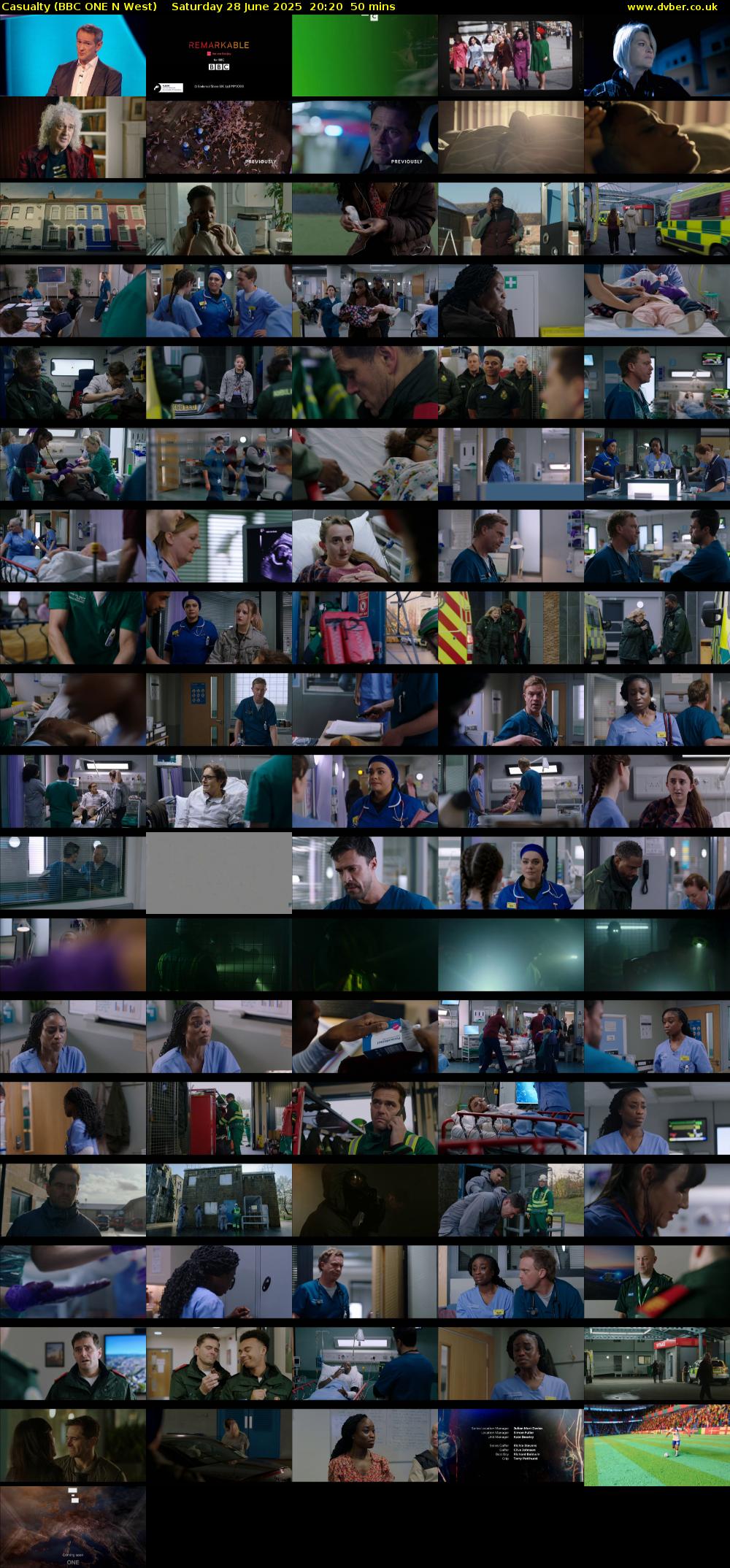 Casualty (BBC ONE N West) Saturday 28 June 2025 20:20 - 21:10