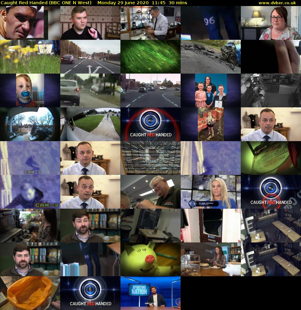 Caught Red Handed (BBC ONE N West) Monday 29 June 2020 11:45 - 12:15