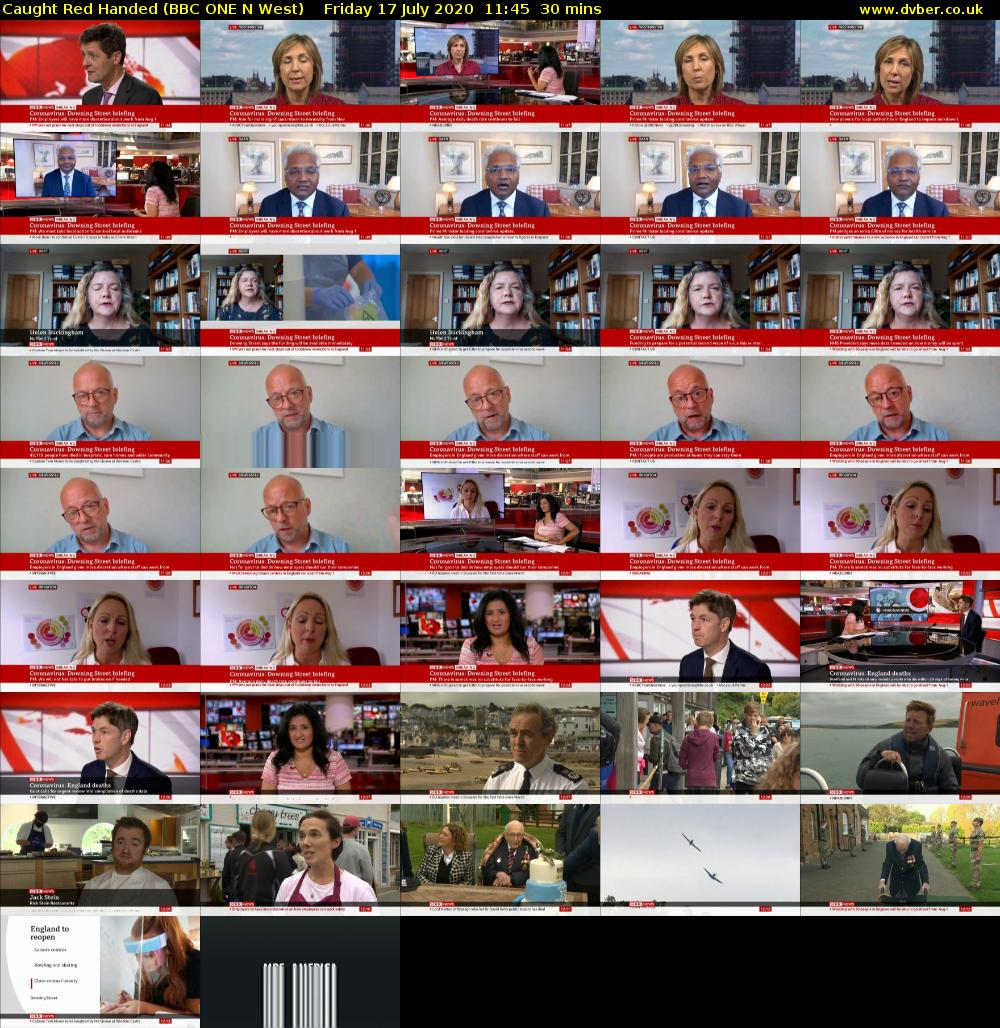 Caught Red Handed (BBC ONE N West) Friday 17 July 2020 11:45 - 12:15