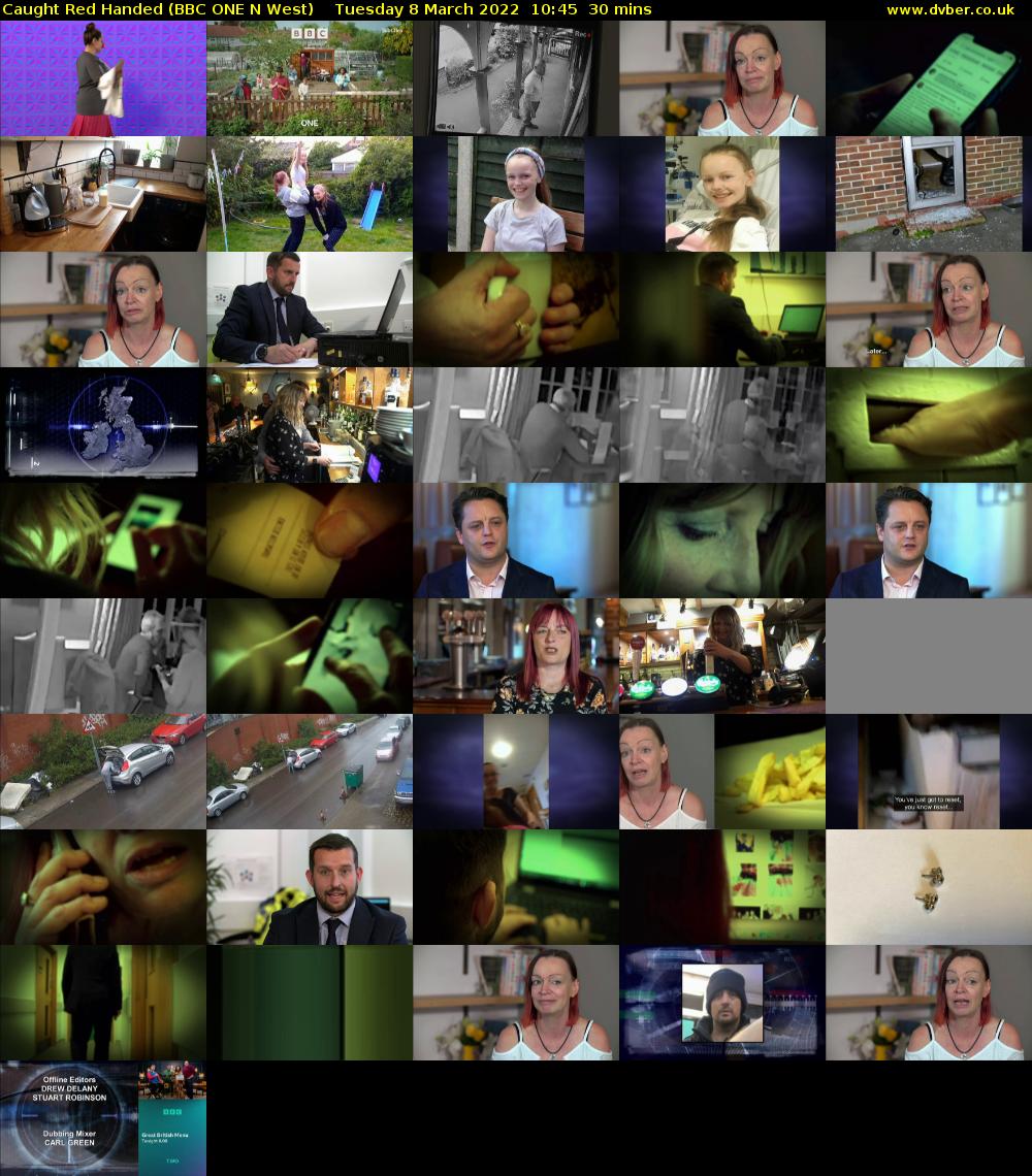 Caught Red Handed (BBC ONE N West) Tuesday 8 March 2022 10:45 - 11:15