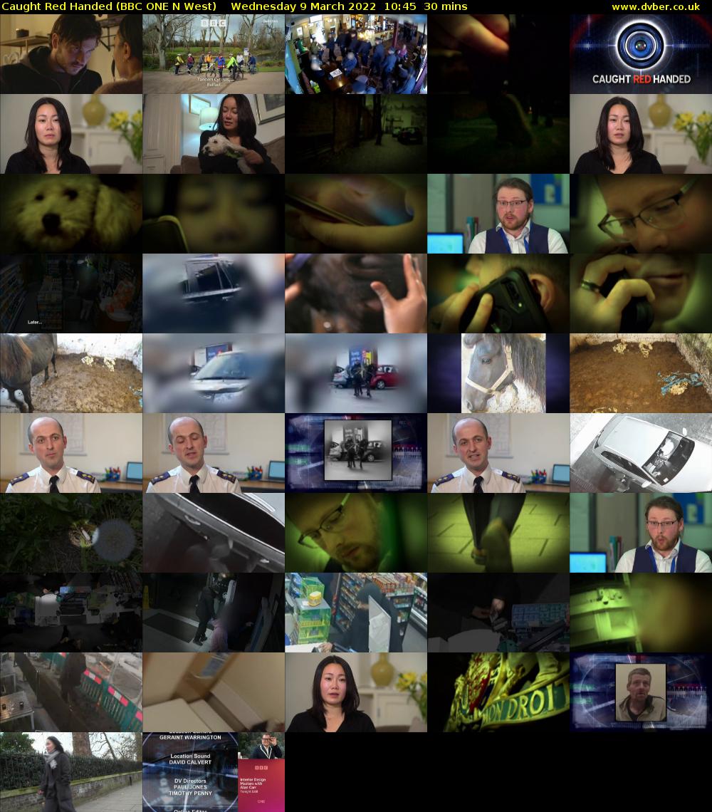 Caught Red Handed (BBC ONE N West) Wednesday 9 March 2022 10:45 - 11:15