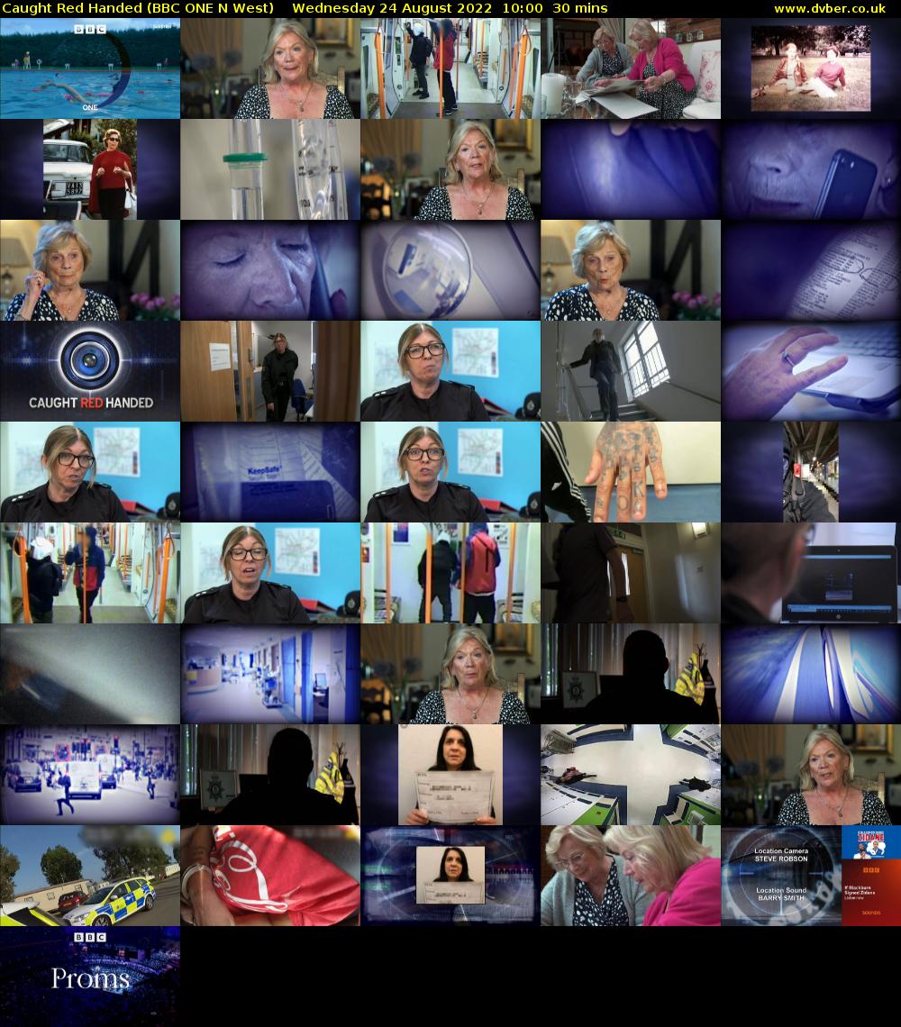 Caught Red Handed (BBC ONE N West) Wednesday 24 August 2022 10:00 - 10:30