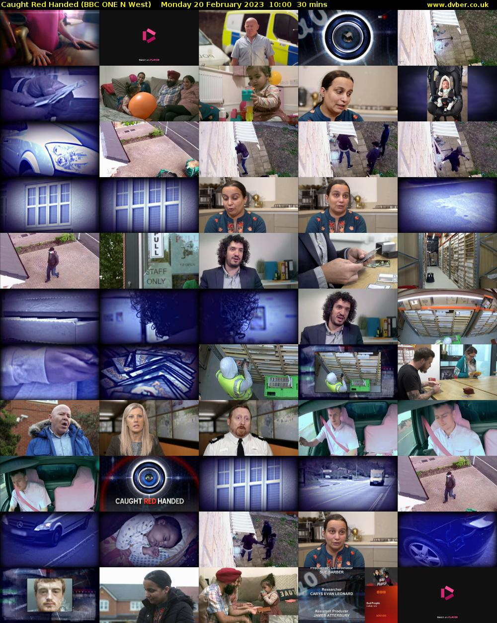 Caught Red Handed (BBC ONE N West) Monday 20 February 2023 10:00 - 10:30