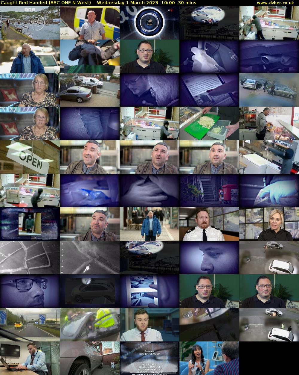 Caught Red Handed (BBC ONE N West) Wednesday 1 March 2023 10:00 - 10:30